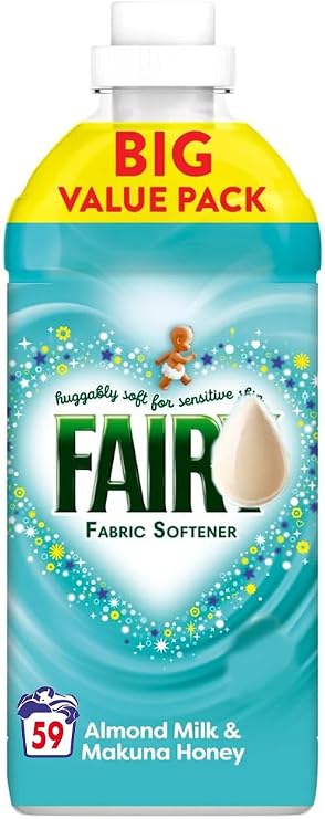 Fairry's Fabric Conditioner Almond Milk & Manuka Honey 1829ml | Up to 59 Washes | Fabric Softener for Long-Lasting Freshness & Soft Fabrics