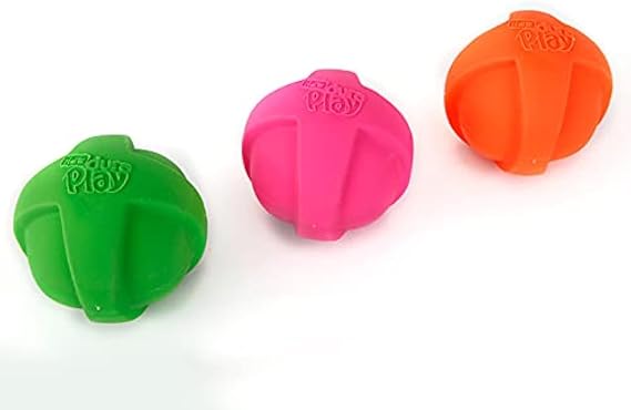 Hartz DuraPlay Ball Gıcırtılı Lateks Köpek Oyuncağı, Neon Yeşili, Neon Pembe ve Neon Turuncu, Büyük 3 Adet Paket
