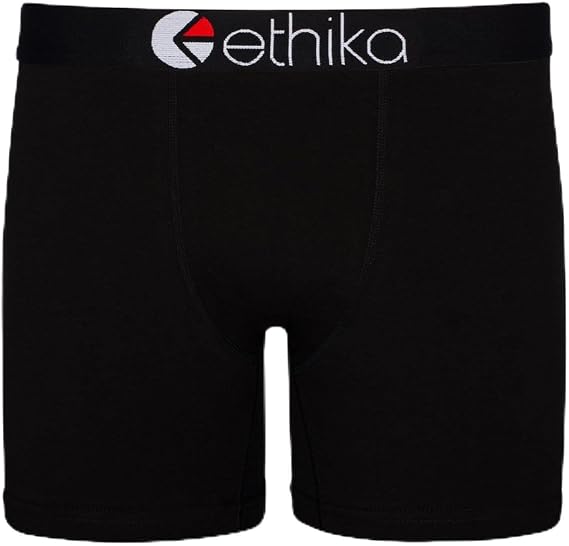 seksok Ethika Men's Mid Boxer Brief | BlackOut BLK, 4XL