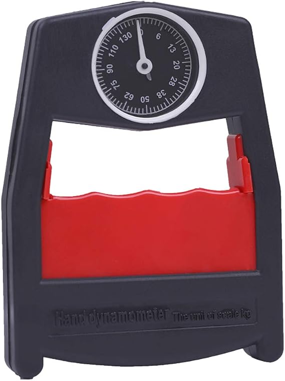 Hand Dynamometer,Hand Dynamometer Grip Power Strength Meter Force Measurement Tool 130kg/287lbs Capacity Force Gauge Ergonomic Design Measurement Red