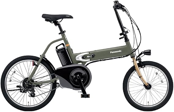 BE-FW071 Folding Bicycle, Electric Assisted Bicycle, Panasonic, Off-Time, 20 Inches, 2023 Model