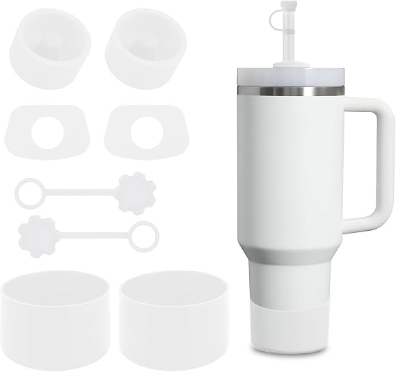 SALUOKE Cup Accessories 8 Pcs for Stanley, Cup Not Included(Clear)