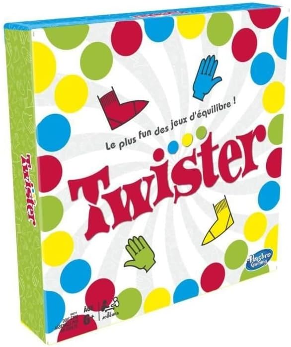 Hasbro Gaming Twister Fun Balance Board Game for 2 Players French Version