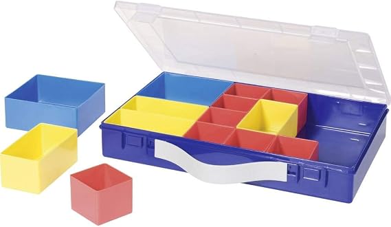 Compartment Box with Carry Handle 14 Compartments Blue
