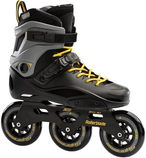 Rollerblade RB 110 ユニ 大人用 フィットネス インラインスケート ブラック/サフランイエロー アーバン パフォーマンス インラインスケート