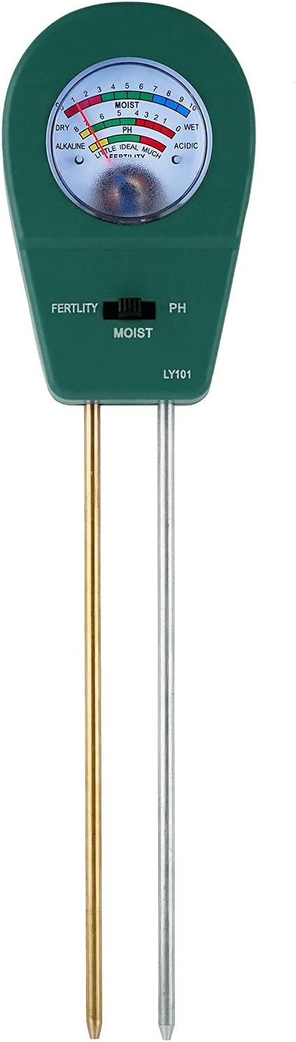 Moisture Meter, 3-in-1 Soil PH Tester with Fertility Gardening Tool for Outdoor Agricultural Lawn