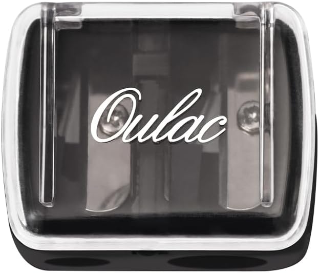 Oulac Eyeshadow Pencil Sharpener 2-in-1 Sharpener for Jumbo and Regular Eyeliner & Lip Liner Pencils No Mess, Professional Makeup Tool