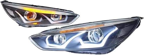 Headlight Assemblies Headlight Assembly for Focus 2015-2018 Car Headlights Lamps Daytime Running Lights(No Bulb)