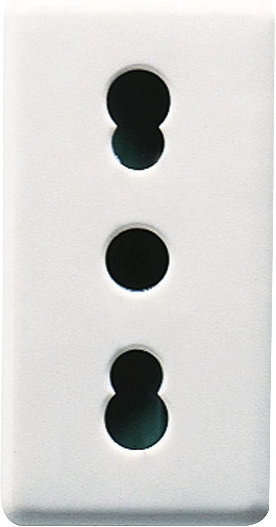 Gewiss GW20203DY System Fruit Socket, 2P+T, 10/16A Bivalent, White