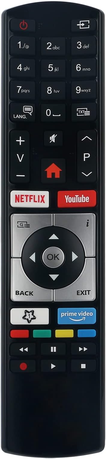 New RC4318P Replace Remote Control - VINABTY RC4318P 30101761 Remote Control Replacement Compatible for Telefunken 30101761 RC4318P for Techwood H32T60F 32 Zoll Fernseher/Smart TV Remote Controller