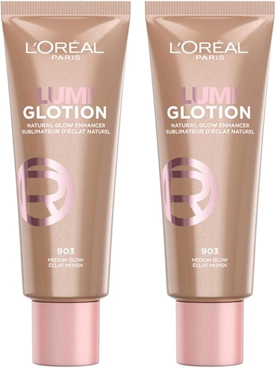 L'Oreal Paris DOUBLE Multi-Use Glow Enhancer, 24H Hydration With Shea Butter And Glycerin, For Face And Body, Paradise Lumi Glotion, Shade 903: Medium Glow, 40 Ml