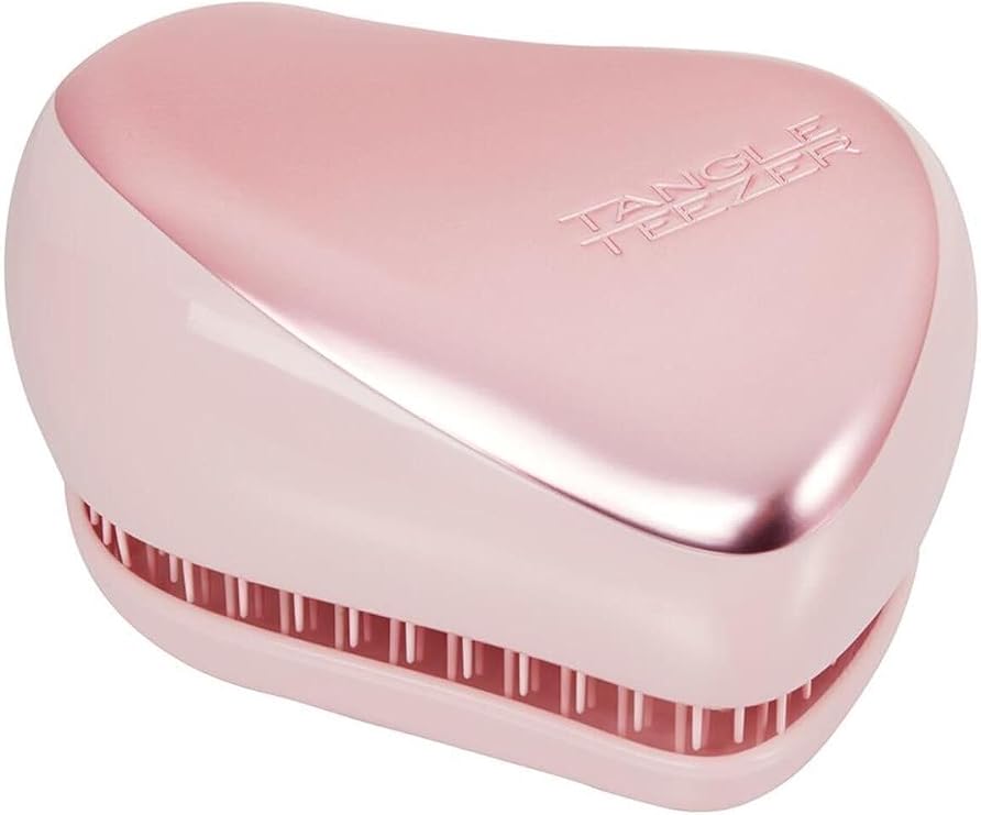 Tangle Teezer Compact Styler Pink Matte Chrome Saç Fırçası - Seyahat ve Çanta Boy Tarak