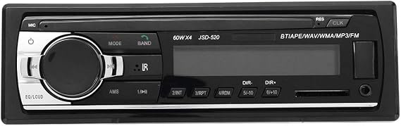JSD520 Car Bluetooth FM Radio Stereo Hands-free MP3 Player Buit-in Microphone