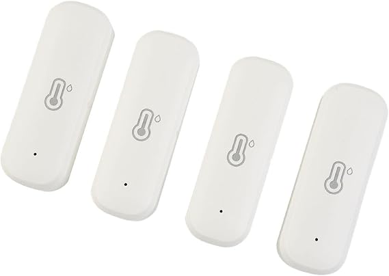 4-Pack For TUYA Smart Temperature And Humidity Sensor,Wireless Indoor Hygrometer Thermometer With App Remote Monitor,-20°C To 60°C, For Home Greenhouse Automation