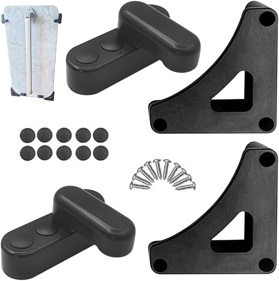 Caravan Table Bracket Storage Kit, Security Retaining Mounting Kit with Screws, Black Table Safety Fixing Kit Suitable For Caravan RV Camper Storage Table Accessories