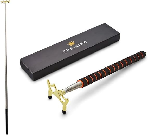Cue-King Telescopic Bridge Stick with Premium Woven Handle, Pool Accessories, Snooker Accessories, Bridge for Snooker and Pool