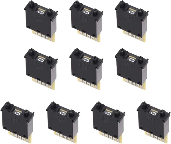 sourcing map DIP Switch BCD Code Thumb Wheel Switch KM2 0-9 Digital Black 30 x 18 x 8 mm 10 Pcs