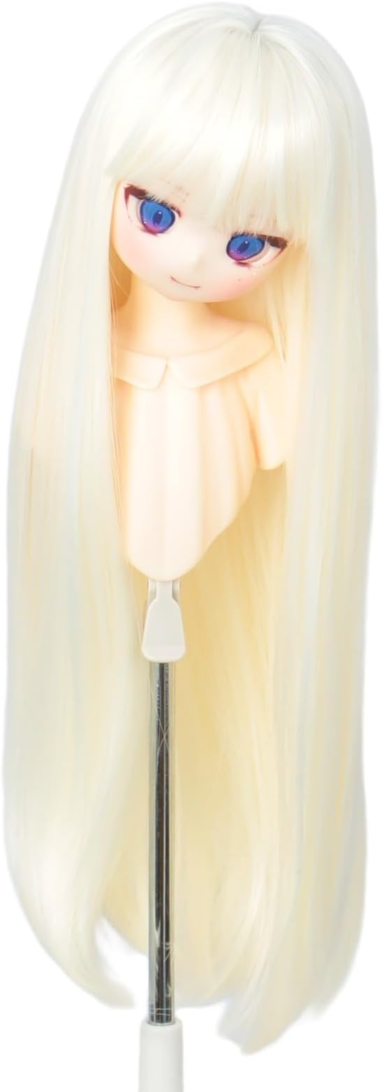 Just 1pc Wig fit for 8-9 inch Head Dolls Long Straight 1/3 BJD Wigs MSD DOD Pullip Dollfie Hair (Blonde)
