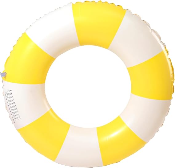 Inflatable Swimming Ring, Vintage Striped Inflatable Float, Pool Floats Floating Rubber Ring Float, for Summer Pools and Beach for Adults and Kids