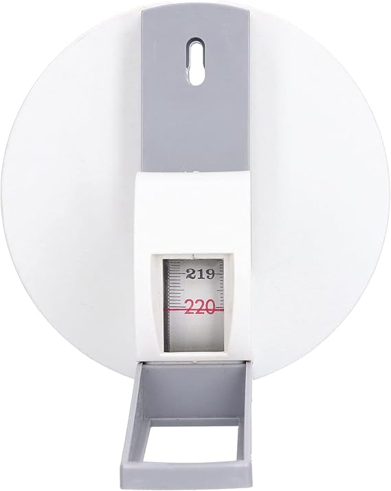 Wall Mounted Stadiometer, 2.2m / 7.2ft Wall Mount Height Meter Growth Ruler Height Measure Meter with Wall Plate ABS Compact Stadiometer for Kids and Adult, White Gray
