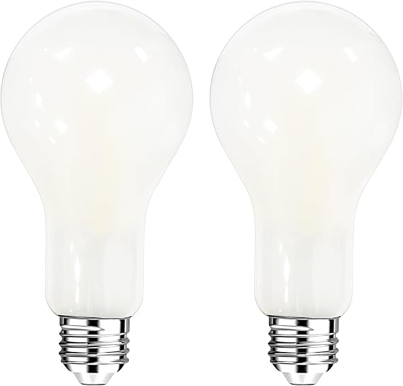FLSNT E27 Screw Bulb 200W Equivalent, 3000LM Ultra Bright LED Light Bulb, 18W A70 LED Edison Screw Bulb, 6500K Cool White, Non-Dimmable, Pack of 2 [Energy Class C] [Energy Class C]
