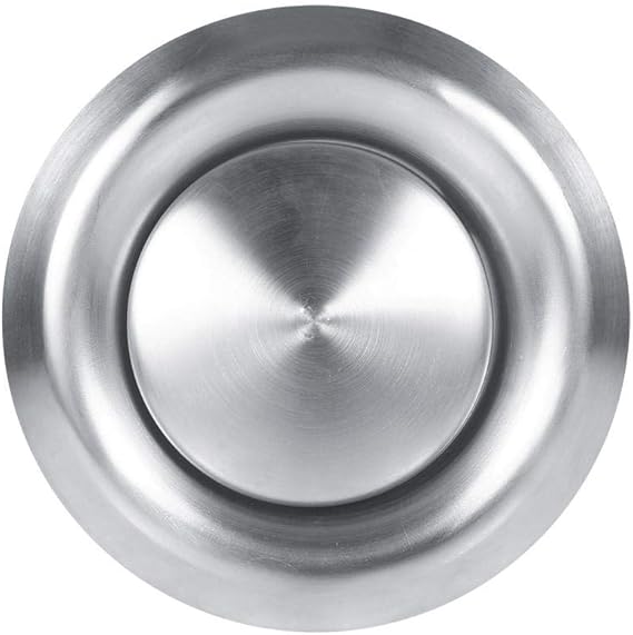 Stainless Steel Round Air Vent Grill Cover Ventilation Duct Cover Home Wall Ceiling Diffuser Exhaust Supply for Bathroom Office Kitchen Ventilation(125mm)