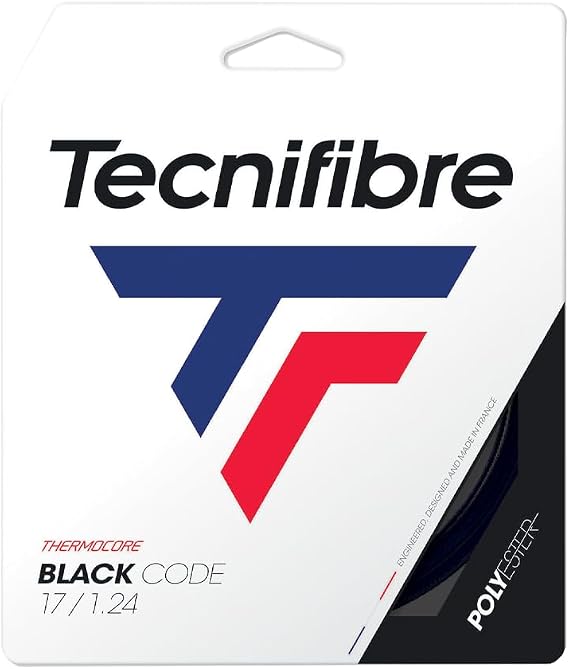 Tecnifibre Blackcode Tennis String 1.32mm Black - 12m Set