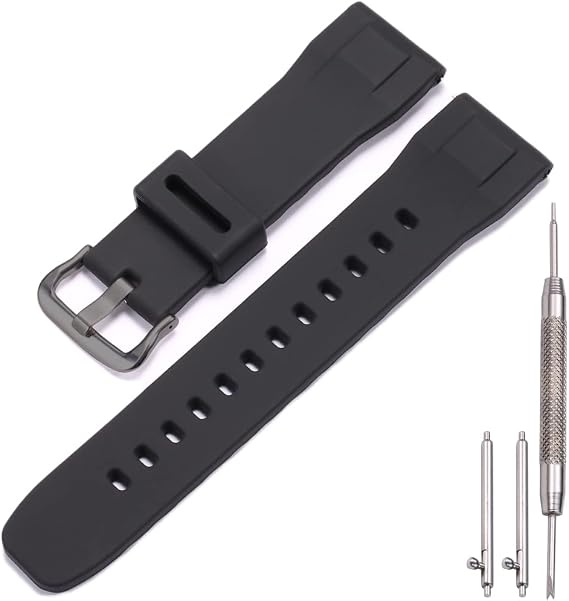 waterproof Silicone watchband Compatible with Casio Protrek PRG650 600 PRW6600 Men's sports Replacement Strap Bracelet 24mm Quick release Watch Strap