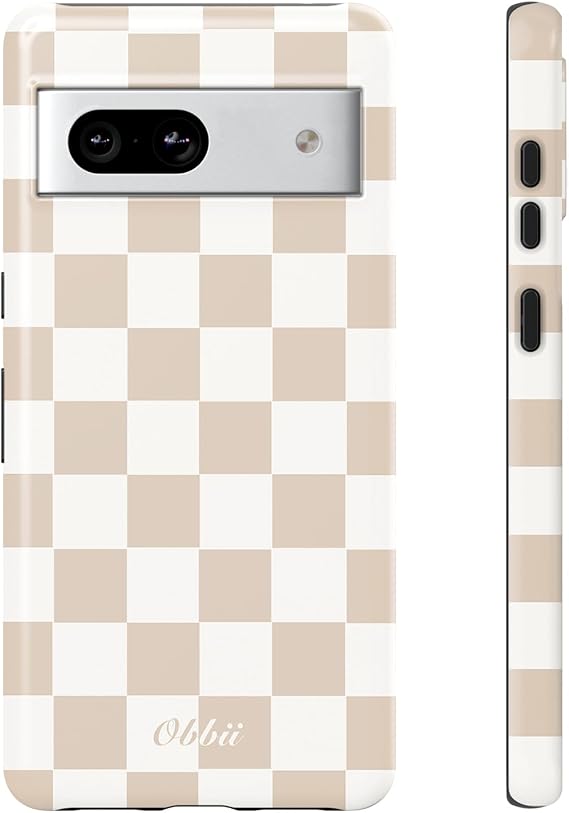 Google Pixel 7aケース対応 2イン1 スリム 高耐久 保護 ハイブリッド ハード PC ソフト シリコン 頑丈 バンパー 傷防止 保護ケース Google Pixel 7a 6.1インチ チェッカーボード