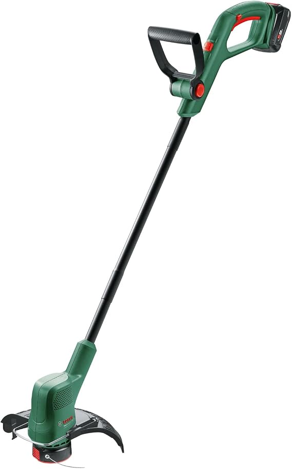 Bosch EasyGrassCut 18V-230 akülü çim biçme makinesi (1 x akü 2,0 Ah, 18 Volt sistemi, kesme çapı 23 cm, kartonda)