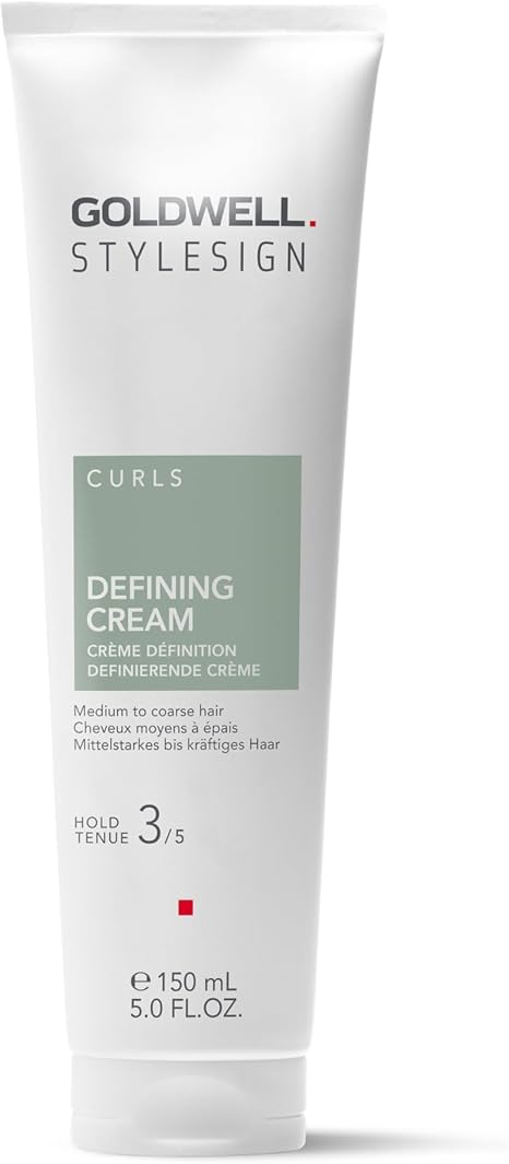 Goldwell StyleSign Defining Cream, For Medium to Coarse Hair, Curl Definition & Nourishment, Humidity & Frizz Resistance up to 72h, Heat Protection up to 230°C, Vegan, 150ml