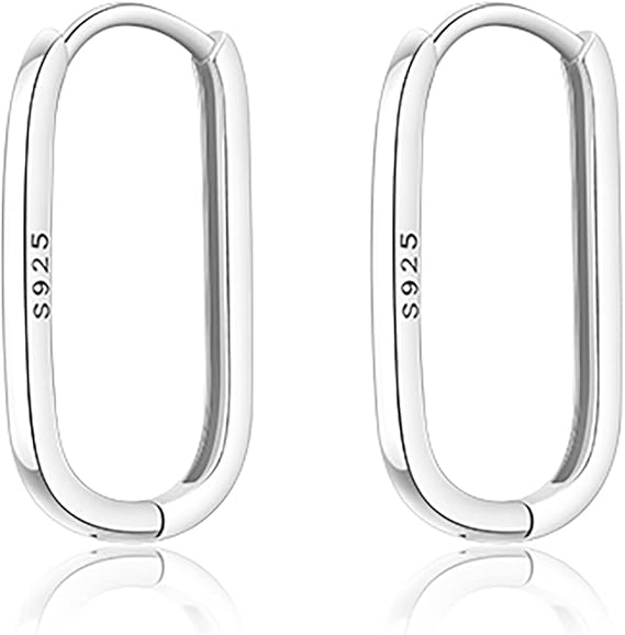 Reffeer 925 Sterling Silver U Hoop Earrings for Women Teen Hoop Earrings Huggie