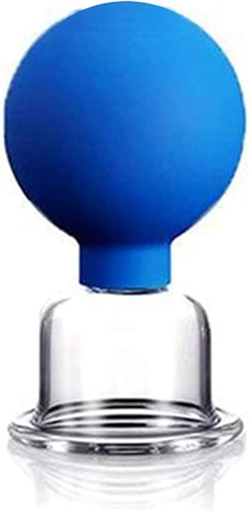Suction Ball Vacuum Silicone Glass Silicone Massage Cup Sucking Massage Cup Cupping Massage Cupping Set, Unisex Facial Cupping Ball Set, Face Massage Vacuum Suction Cupping Box Set of 4