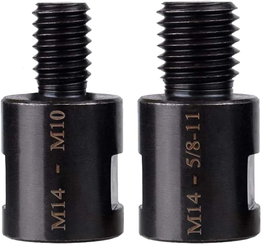 Saipe 2PCS Angle Grinder Attachments Adapter M14 Female to 58"-11  M10 Male Angle Grinder Converter Adapters Interface Connector Thread Adaptor for Rotary Polisher Drill Bit Connecting Tool