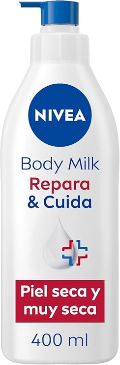 NIVEA Repair & Care Body Milk, Body Moisturizer for Dry & Extra Dry Skin, Moisturizer with 72h Hydration and Intensive Care, 1 x 400ml