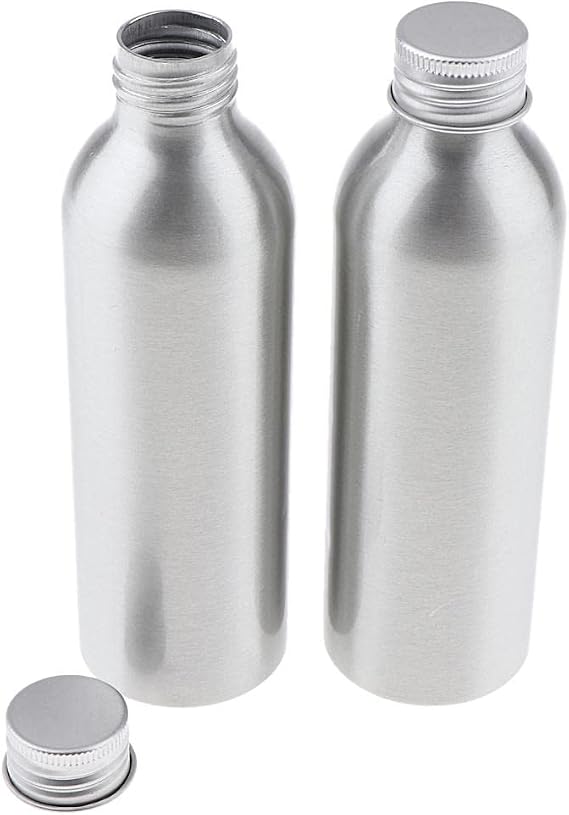 2 Pack Outdoor Refillable Aluminum Bottle Containers, 150ml