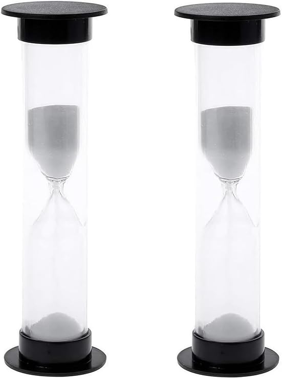 2Pcs New Mini Hourglass Sand Timer - 1 Minute (60 Seconds) Sandglass Clock | Compact Sand Timer for Games, Workouts & Time Management | Portable Timekeeping Tool