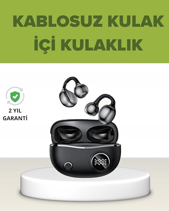 Açık Kulak Tasarımlı Bluetooth 5.4 Kablosuz Kulaklık – Uzun Pil Ömrü