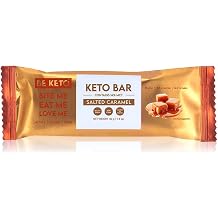 BeKeto Keto Bar 40g - Chocolate Covered Salted Caramel - Vegan, Low Carb, High Protein Snack Bar - Keto Friendly Treat, No Added Sugar, 11g Fats from MCT