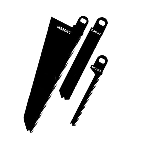 3pcs Reciprocating Saw Blades,Carbon Steel Saw Blade,Wood & Plastic Blade for Softwood Hardwood Plastic Cutting Compatible with Black and Decker Piranha Scorpion Saws