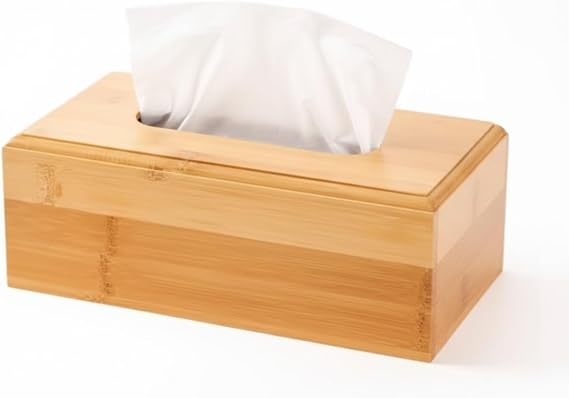 Bambu Peçetelik | Doğal Bambu Ahşap Masaüstü ve Banyo Peçete Kutusu | Şık, Dayanıklı ve Çok Amaçlı Kullanım (230 x 90 mm)