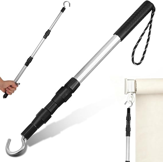 Gatuida Ladder Hooks Telescopic Loft Ladder Pull Pole Kit for Attic Access