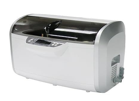 iSonic P4860 業務用超音波クリーナー、1.6ガロン/6L、ホワイトカラー、プラスチックバスケット、110V