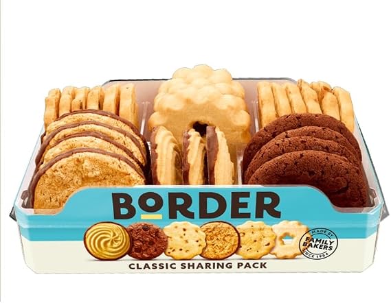 Border Biscuit Classic Sharing Pack 400g with 6 Selection Flavours, Biscuits Gift Set, Chocolates Biscuits, Perfect for Gifting on Mothers & Fathers Day, Christmas and Easter (Pack of 1)