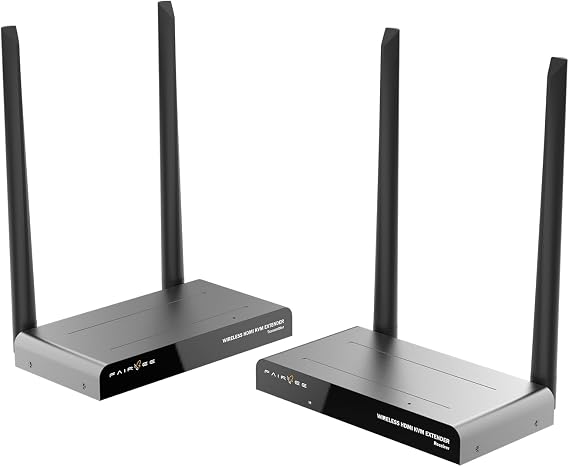 Wireless HDMI Transmitter and Receiver Kit, Plug & Play, 1080P Video & Audio, KVM and IR Remote, HDMI Loop Out, 656FT, Compatible with TV/Projector/Monitor, PS4/PS5/Blu-ray Players, Laptops