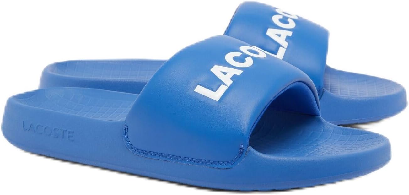 Lacoste Mens Croco 1.0 Slide Sandal, GrnWht., 11, GrnWht, 29.0 cm