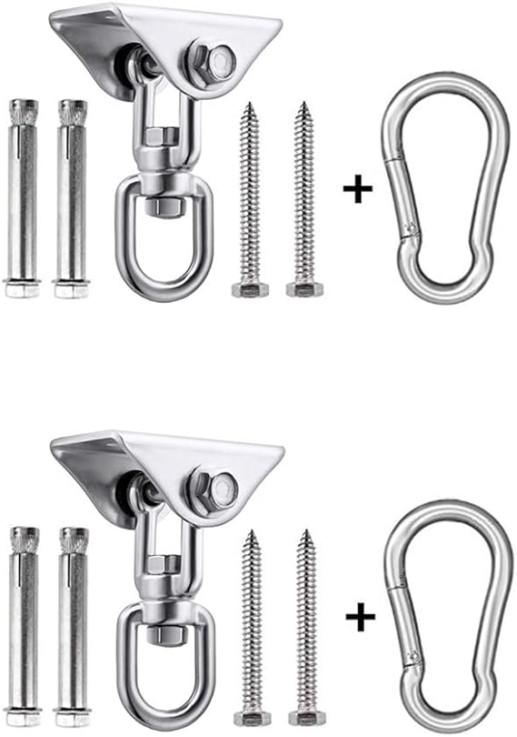 HOMPER Heavy Duty Swing Hangers 450KG Capacity 304 Stainless Steel 2 Sets