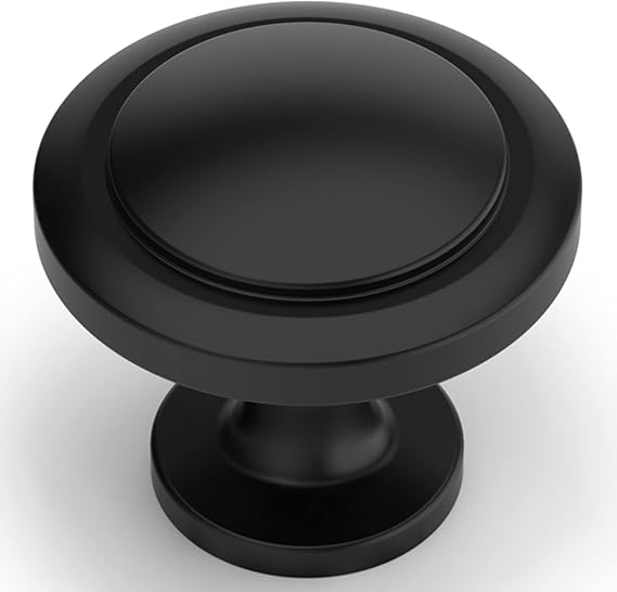 Amerdeco Pack of 12 Furniture Knobs Cupboard Knobs Black Drawer Knobs Knobs for Cupboard Door Knobs Dresser Knobs Cabinet Knobs