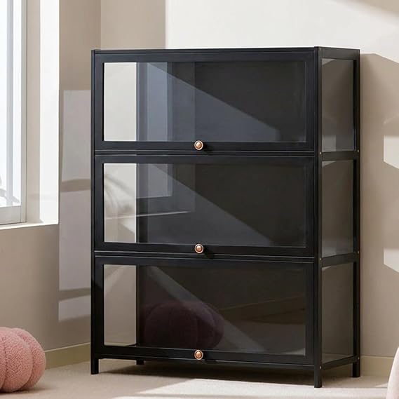 3 Shelf Corner Display Cabinet with Clear Door Display Case