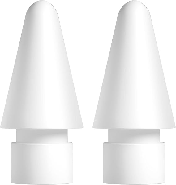 2 adet uç, Apple Pencil 2 nesil ve 1. nesil ile uyumlu (orijinal kalite), çok hassas kalem ucu, yedek uç, dokunmatik kalem, Apple Pencil 1. ve 2. nesil için, beyaz